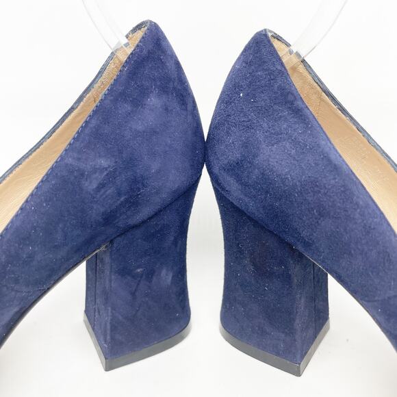 Stuart Weitzman Women's Curveblock 85 Pump Nice Blue Size 5 B - Picture 15 of 15